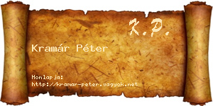 Kramár Péter névjegykártya